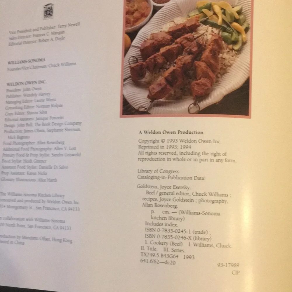 Williams Sonoma Kitchen Library Cookbook Trio Set of 3 - Beef Potatoes Fish